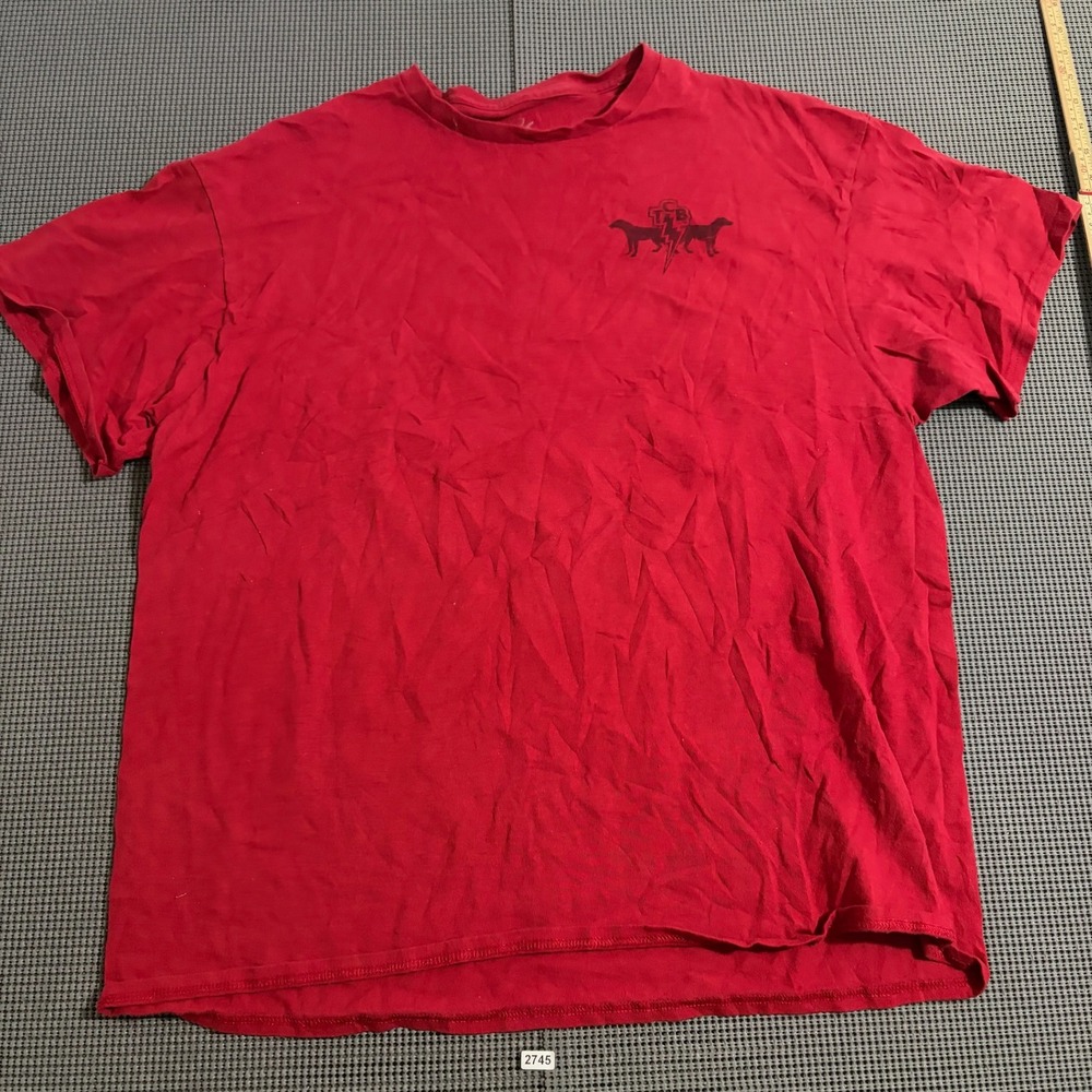 Elvis Presley TCB Graphic T-Shirt Red Size XL